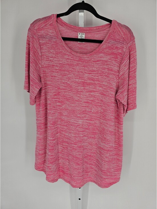 Member's Mark Tops - Member's Mark Womens Pink Short Sleeve Performance Round Neck T-shirt Size XXL